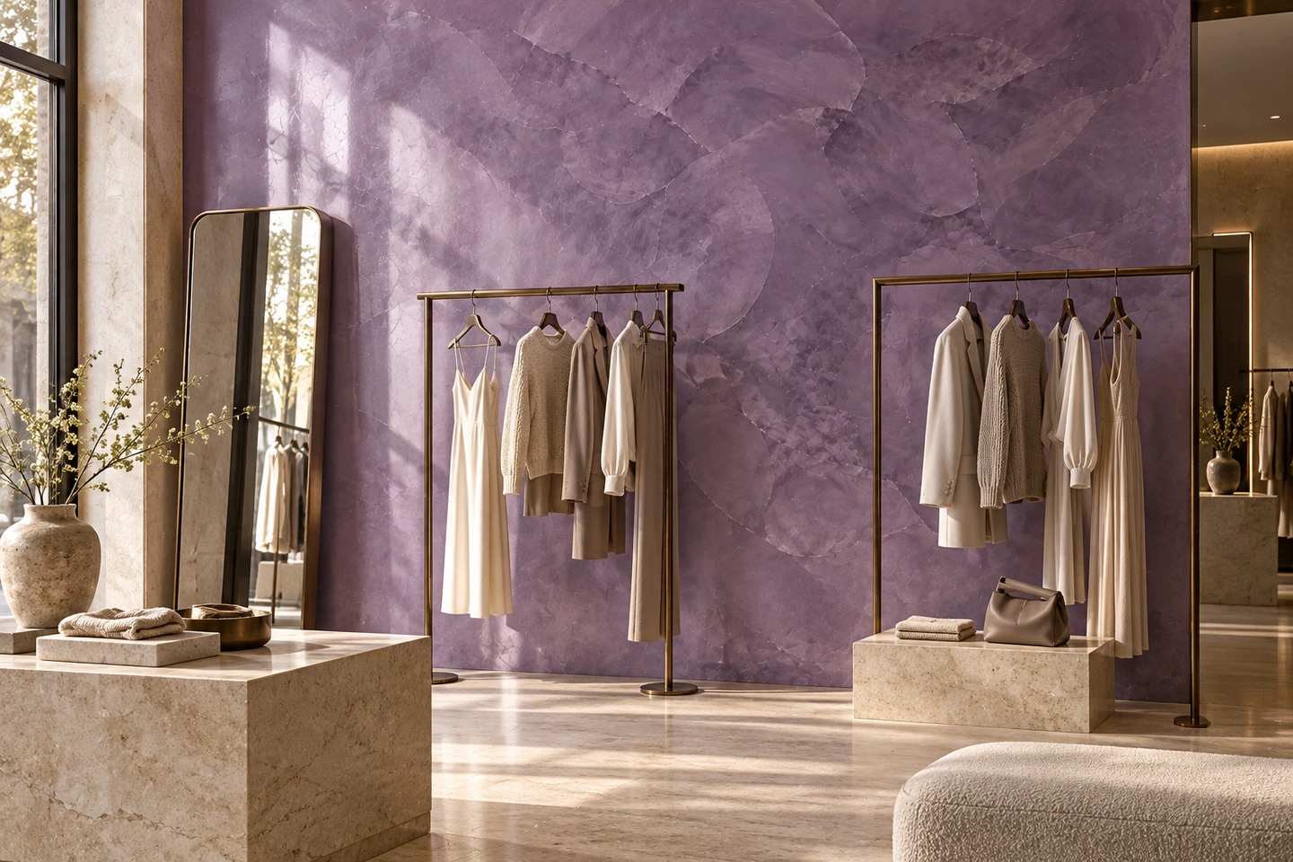 Boutique avec mur décoratif LITORRA
